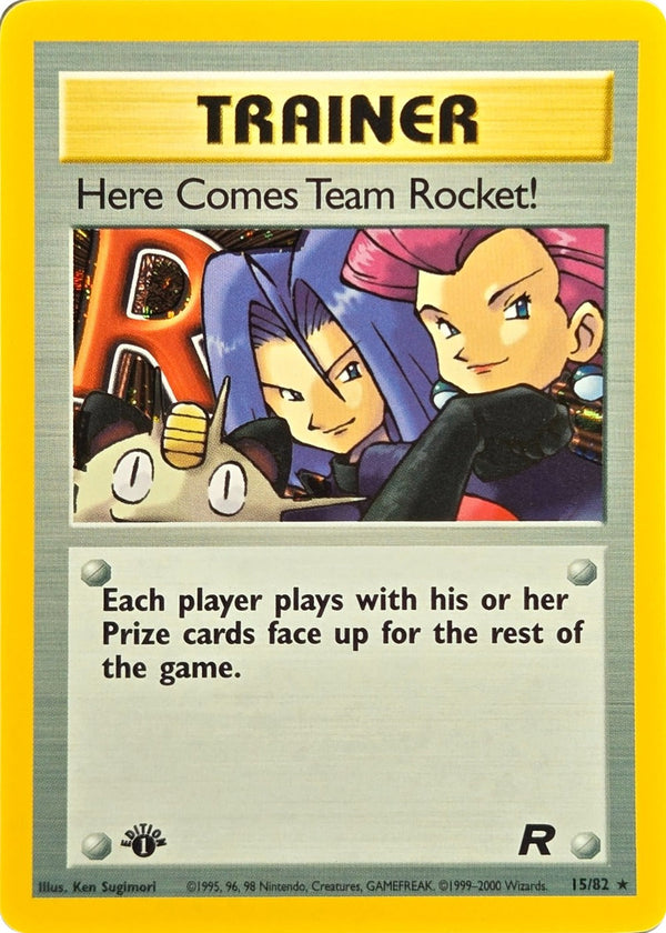 Here Comes Team Rocket! - 15/82 - 1st Edition Team Rocket Holo Rare (Lightly Played)